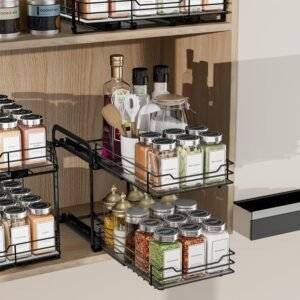 Adjustable Sliding Cabinet Shelf (2-Tier)