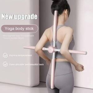 Durable Yoga Stretching Stick with Buckle – Fixes Hunchback, Opens Shoulders & Back, Perfect Gift for Mom