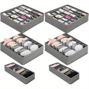 Holdfiturn 6PCS Drawer Organiser Underwear Storage Box
