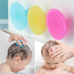 Ultra-Soft Silicone Baby Shampoo Brush 🫧 | Gentle Scalp Massager & Cradle Cap Comb for Infants 👶✨