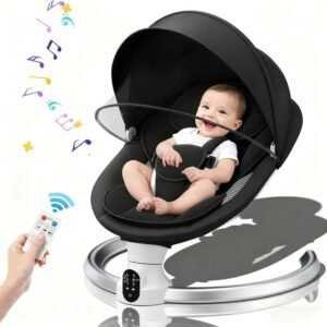 ViXSES Premium 2-in-1 Baby Swing & Bouncer – Remote Controlled with Ultra-Soft Padding