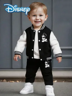 Disney Baby Boy Mickey Mouse Baseball Jacket & Pants Set